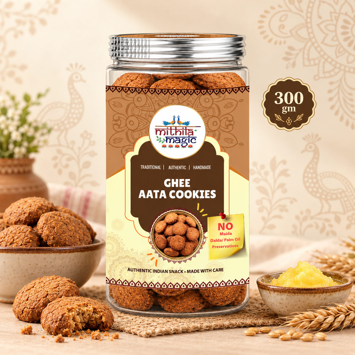 Ghee Aata Cookies 300gm