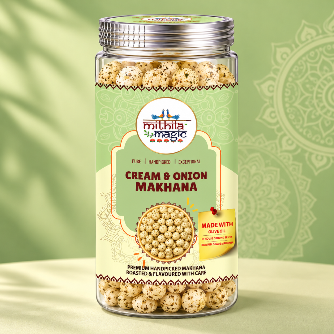 Mithila Magic Cream & Onion Makhana - 50gm